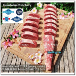 Beef Eye Fillet Mignon Has Dalam Tenderloin AGED BY GOODWINS 3-4 weeks STEER (young cattle) Australia HARVEY frozen 1/3 WELLINGTON cuts (price/pc 1kg)